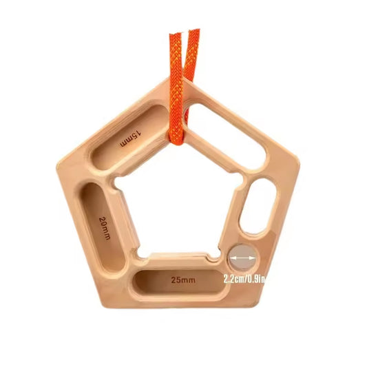 Presa de madera para escalada y dominadas