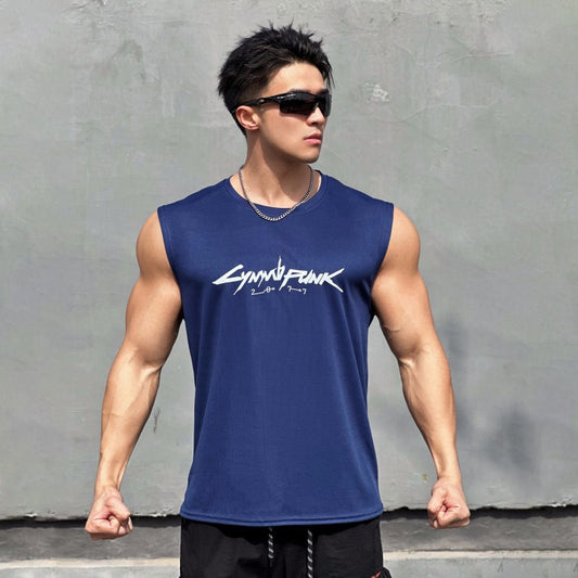 Camiseta de tirantes de gimnasio para hombre, transpirable
