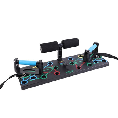 Tabla de flexiones multifunción con bandas elásticas
