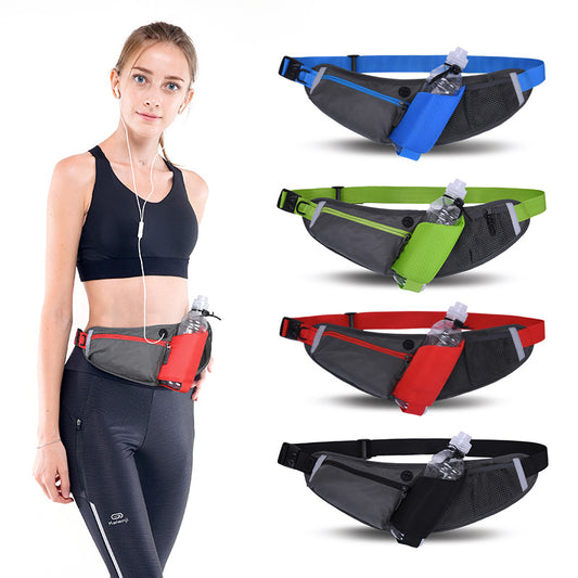 Cinturón de running con portabotella y bolsillo para móvil