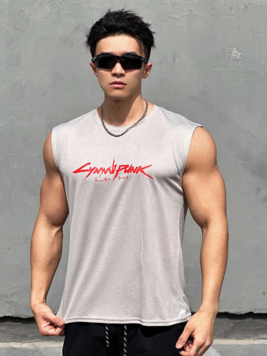 Camiseta de tirantes de gimnasio para hombre, transpirable