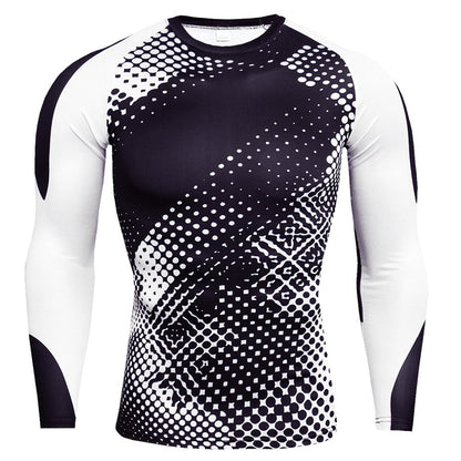 Camiseta de compresión de manga larga para hombre