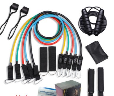 Set de bandas de resistencia con asas, tobilleras y anclaje de puerta