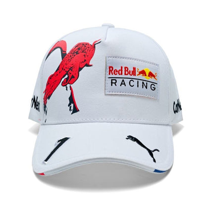 Gorra de malla de visera plana con bordado