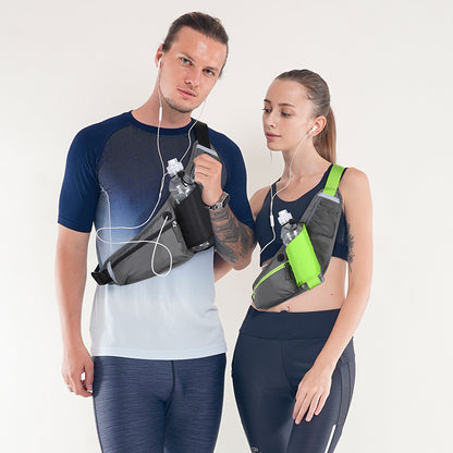 Cinturón de running con portabotella y bolsillo para móvil