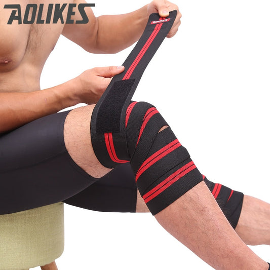 Venda de rodilla elástica para sentadilla y halterofilia (180 cm)