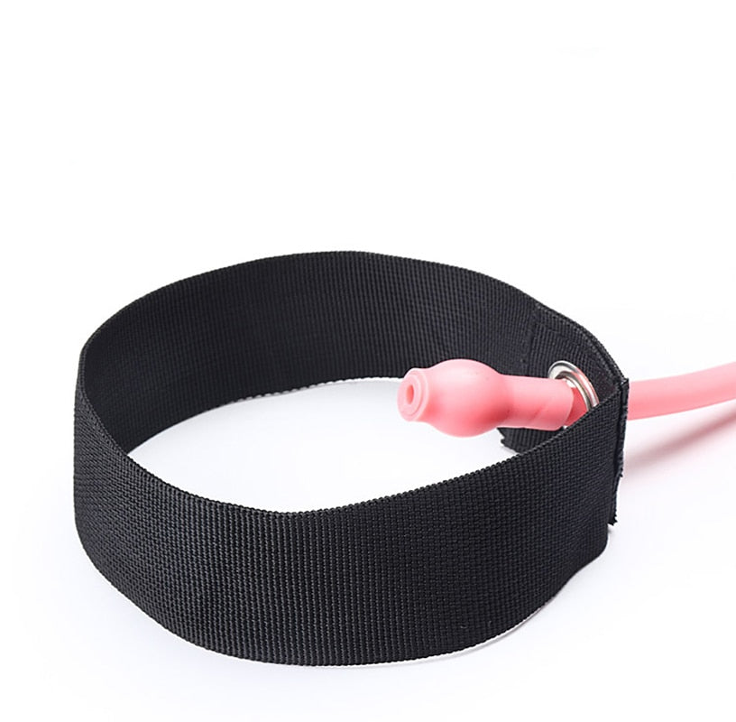 Barra de pilates con bandas elásticas para entrenar en casa