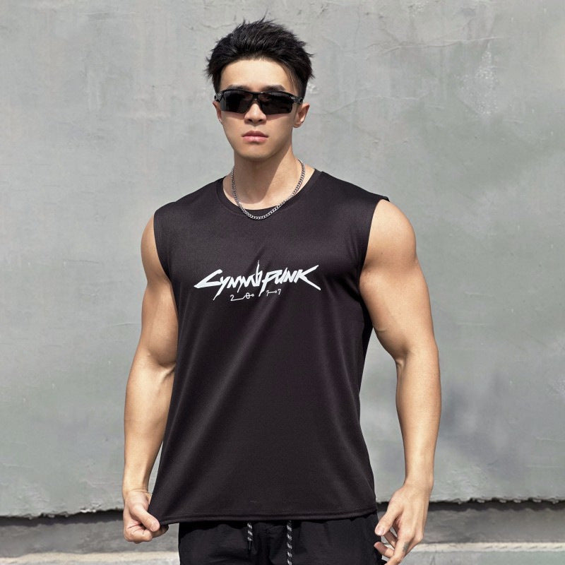 Camiseta de tirantes de gimnasio para hombre, transpirable