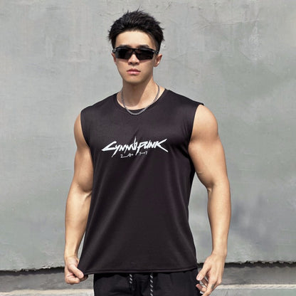 Camiseta de tirantes de gimnasio para hombre, transpirable
