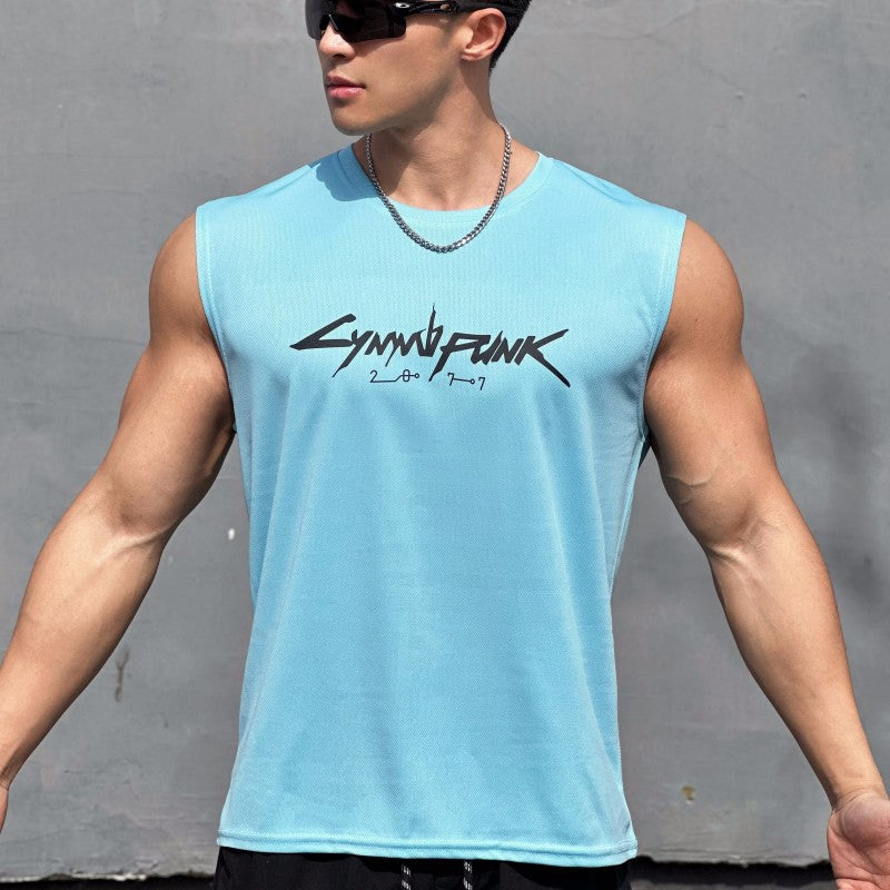Camiseta de tirantes de gimnasio para hombre, transpirable