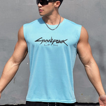 Camiseta de tirantes de gimnasio para hombre, transpirable