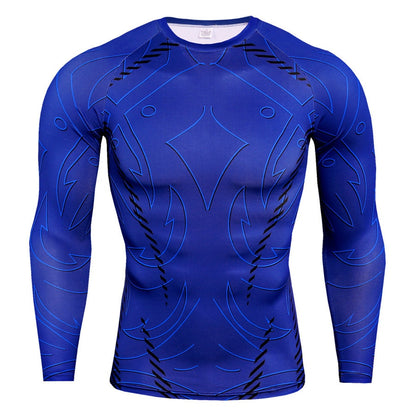 Camiseta de compresión de manga larga para hombre