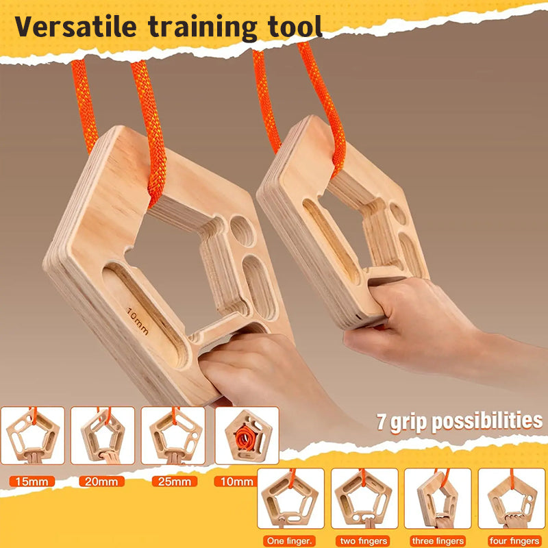 Presa de madera para escalada y dominadas
