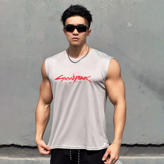 Camiseta de tirantes de gimnasio para hombre, transpirable