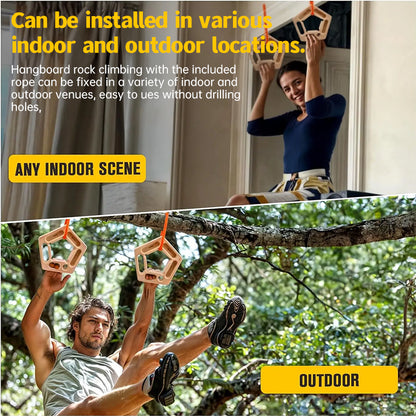 Presa de madera para escalada y dominadas
