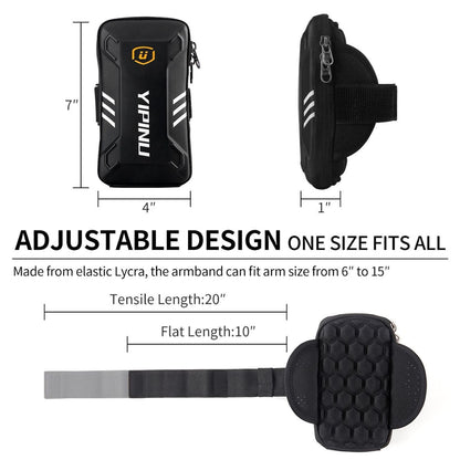 Brazalete deportivo para móvil con cremallera