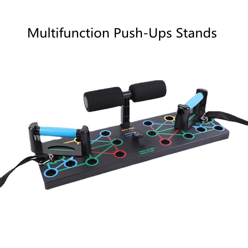 Tabla de flexiones multifunción con bandas elásticas