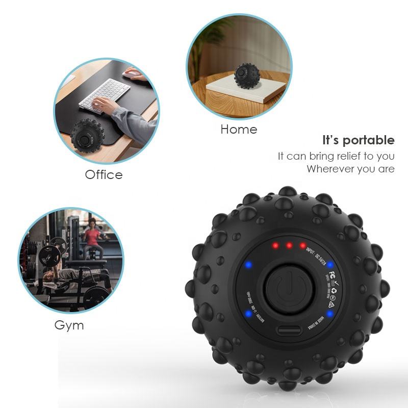 Bola de masaje con vibración recargable de 4 modos