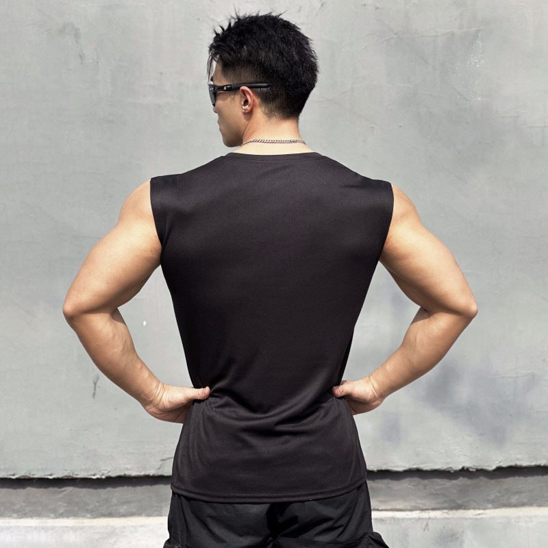Camiseta de tirantes de gimnasio para hombre, transpirable