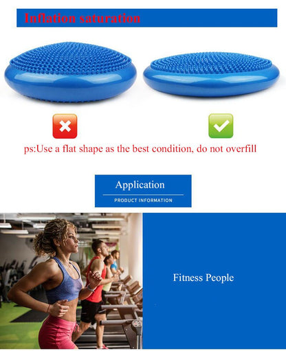 Cojín de equilibrio hinchable para core, propiocepción y yoga
