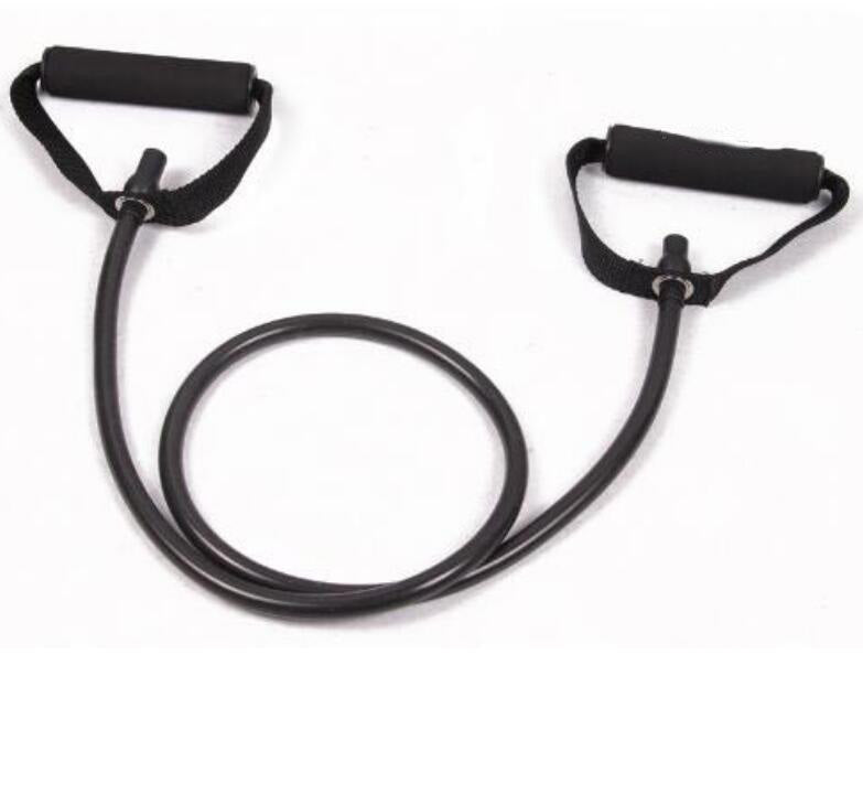 Tubo elástico con asas de espuma para yoga, pilates y fuerza (120 cm)