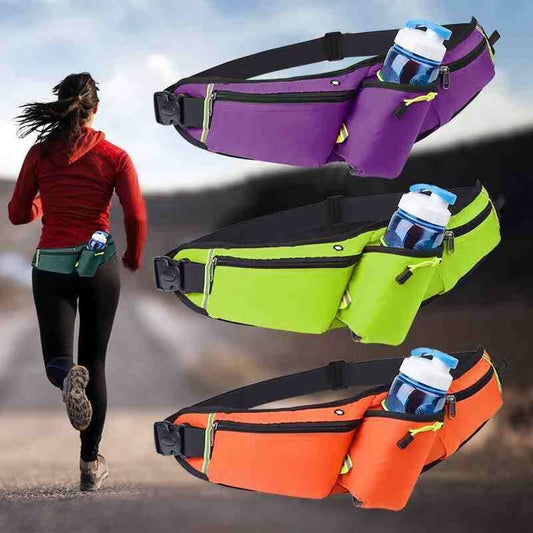 Riñonera deportiva con portabotella para correr y senderismo