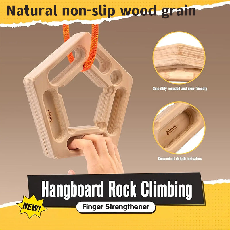 Presa de madera para escalada y dominadas