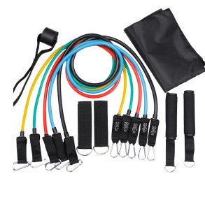 Set de bandas de resistencia con asas, tobilleras y anclaje de puerta