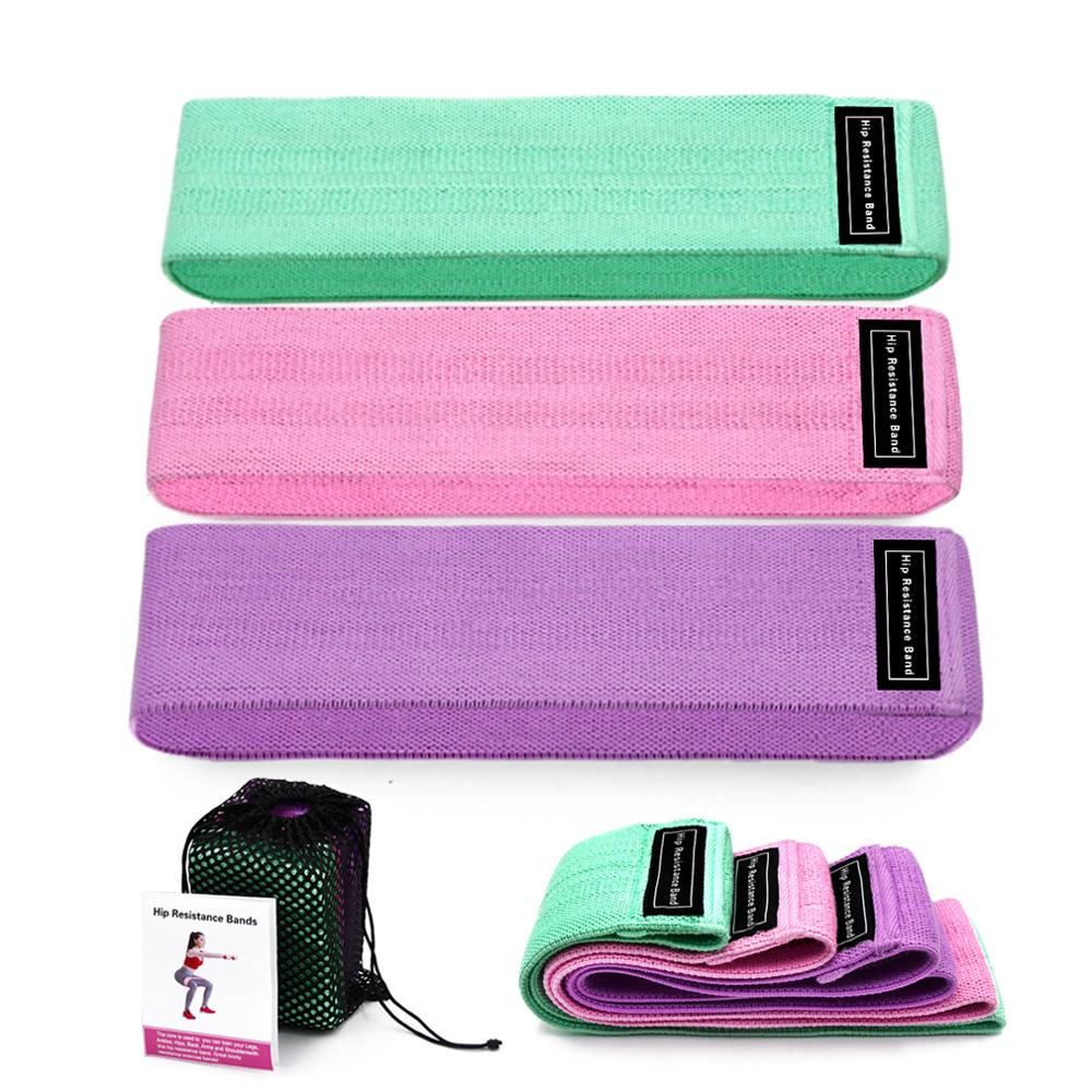 Set de 3 bandas de tela para glúteos y sentadillas