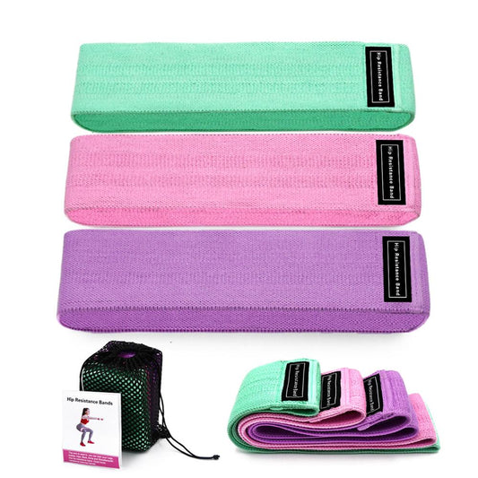 Set de 3 bandas de tela para glúteos y sentadillas