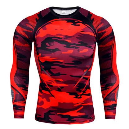 Camiseta de compresión de manga larga para hombre