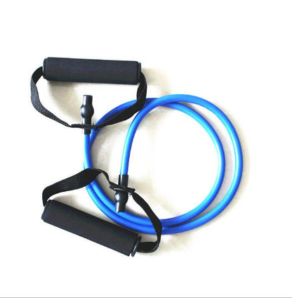 Tubo elástico con asas de espuma para yoga, pilates y fuerza (120 cm)