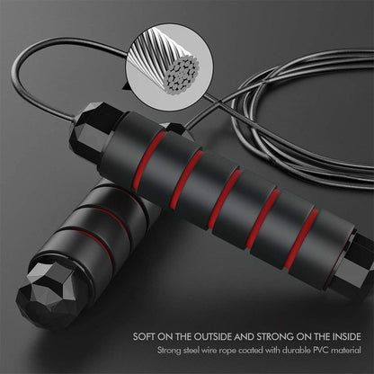 Comba con peso de cable de acero y mangos de espuma