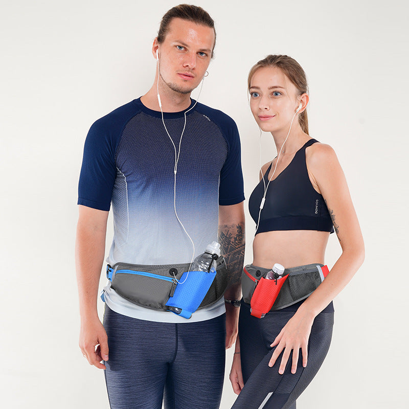 Cinturón de running con portabotella y bolsillo para móvil