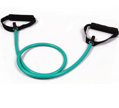Tubo elástico con asas de espuma para yoga, pilates y fuerza (120 cm)