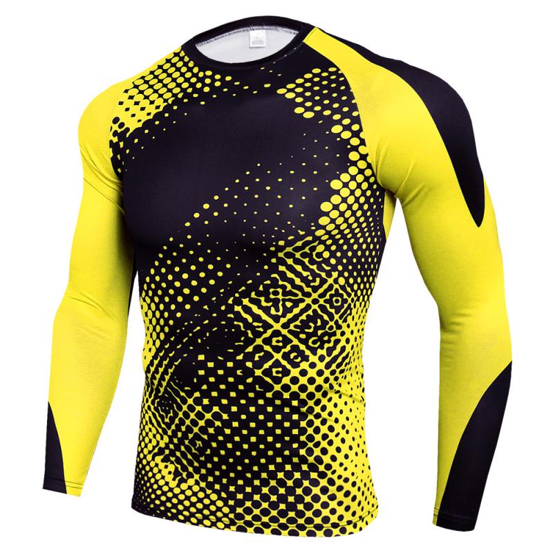 Camiseta de compresión de manga larga para hombre