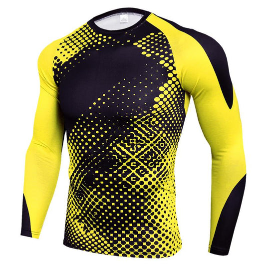 Camiseta de compresión de manga larga para hombre