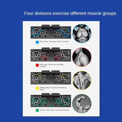 Tabla de flexiones multifunción con bandas elásticas