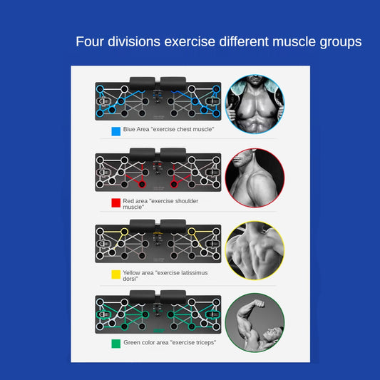 Tabla de flexiones multifunción con bandas elásticas